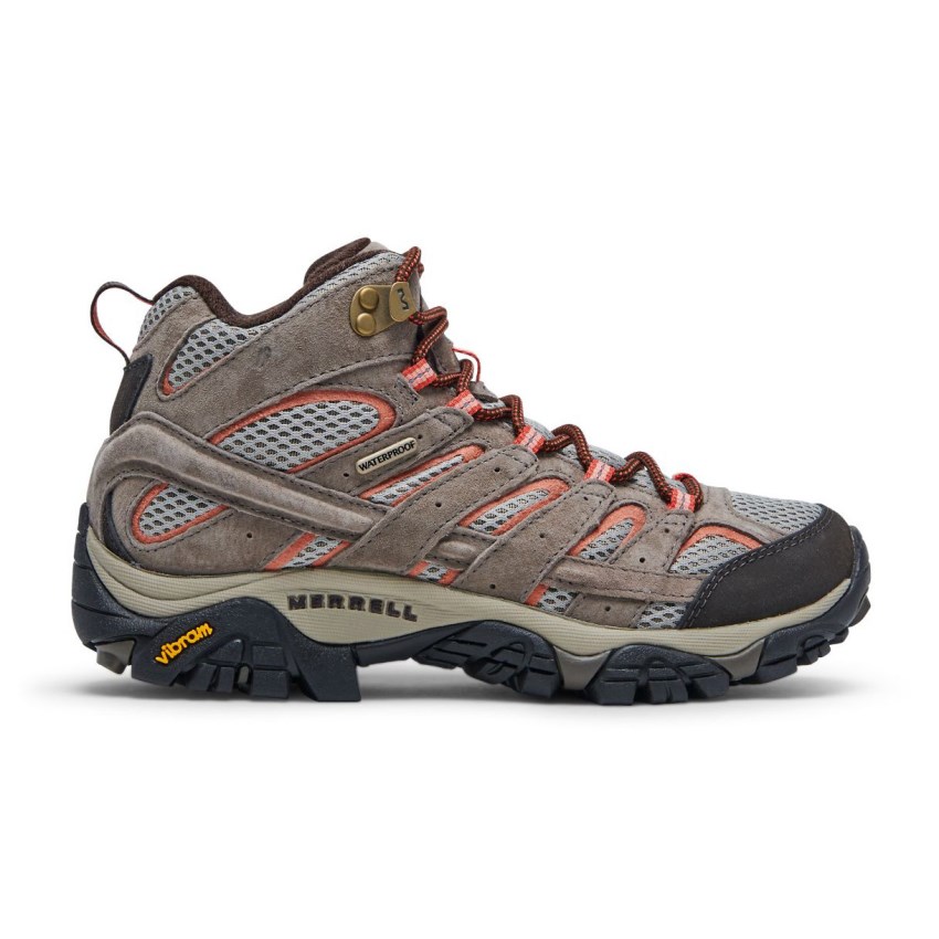 Chaussures Randonnée Merrell Moab 2 Mid Waterproof Marron Clair Femme | Y.J.YXAE